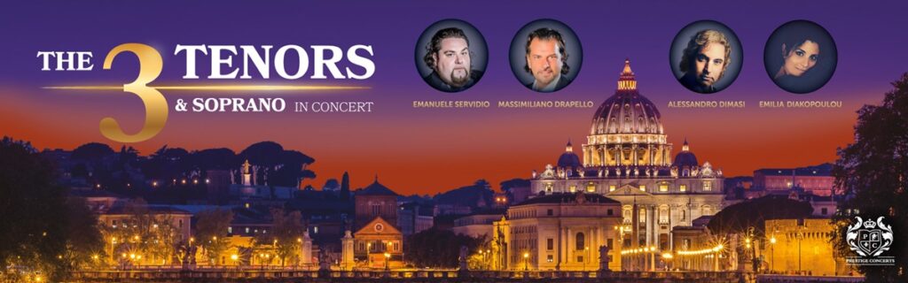The 3 Tenors and Soprano in Rome informational banner